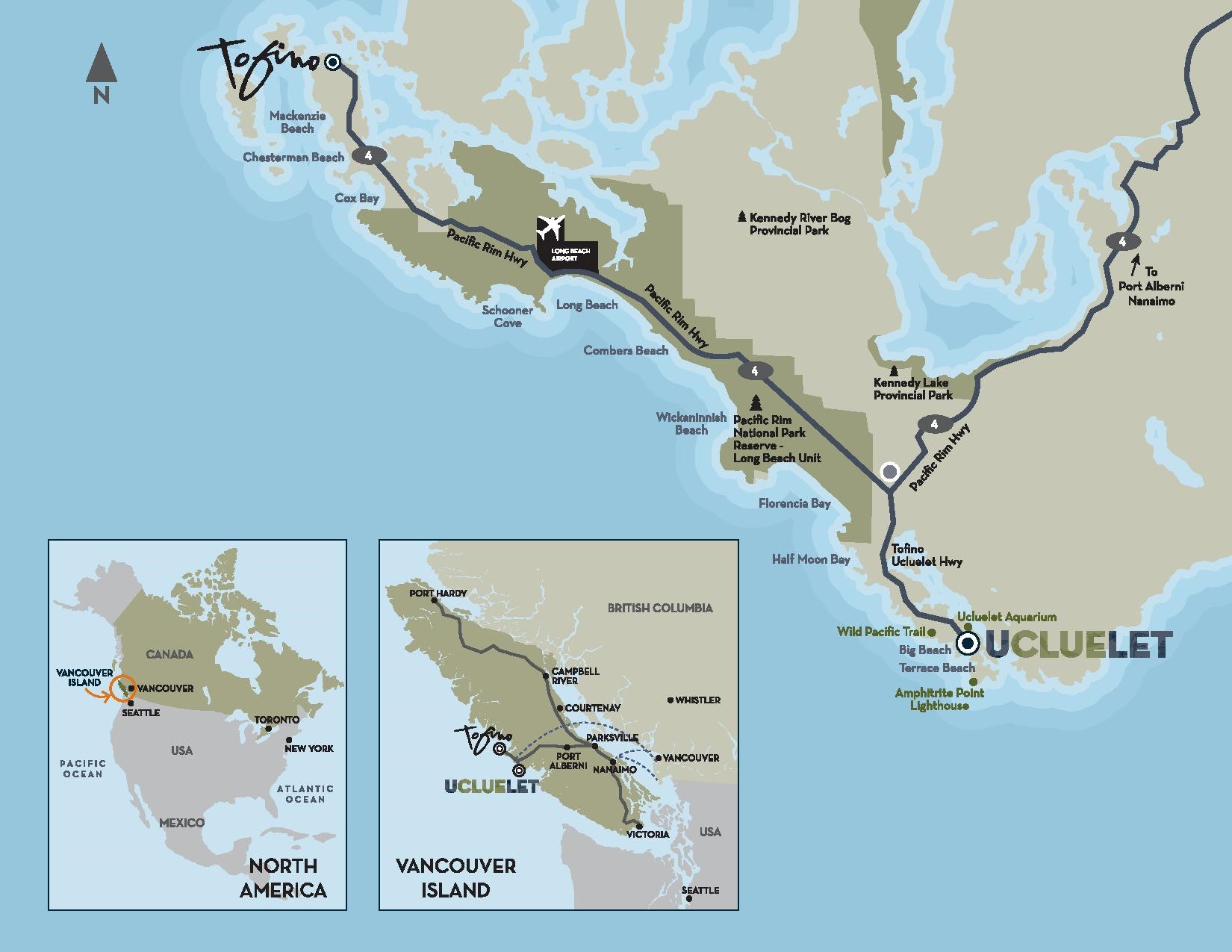 Ucluelet transportation map